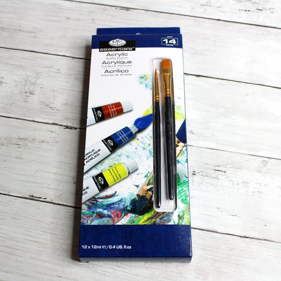Royal & Langnickel Acrylic Tube Paints and Brush 14 Pc Artist Set - Picture 2 of 3